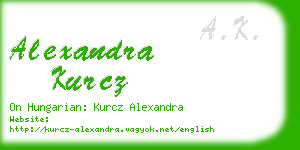 alexandra kurcz business card